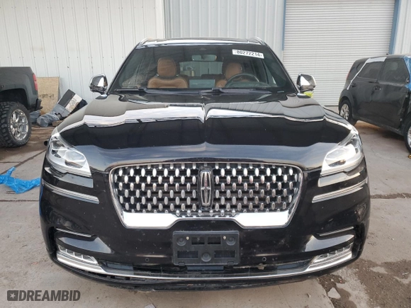2021 Lincoln Aviator Black Label with VIN 5LM5J9XC9MGL02948, listed as a Copart auction lot 80272214 with 56,600 mi miles and Non Repairable. Bid and sale history available at carsss.com. Image 5.