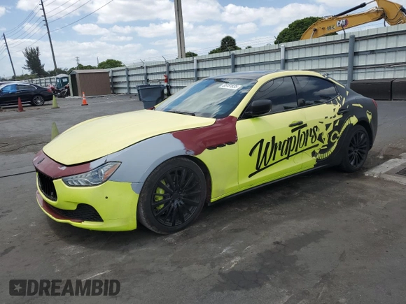 2015 Maserati Ghibli with VIN ZAM57XSA2F1143336, listed as a Copart auction lot 55181835 with Not Provided miles and Clean Title. Bid and sale history available at carsss.com. Image 1.