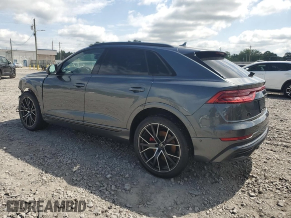 2021 Audi Q8 Prestige with VIN WA1FVAF16MD039587, listed as a Copart auction lot 56030345 with 66,976 mi miles and Salvage title. Bid and sale history available at DreamBid. Image 2.