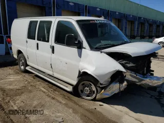 2023 GMC Savana Cargo Van with VIN 1GTW7AFP2P1194440, listed as a Copart auction lot 50397785 with Not Provided miles and Clean Title. Bid and sale history available at carsss.com. Image 4.
