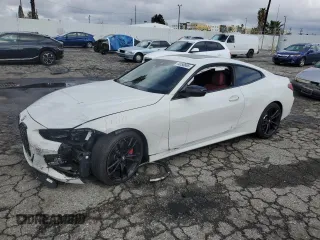 2024 BMW 4 Series 430i z VIN WBA53AP02RCP19333, wystawiony jako Copart lot #44058685 z przebiegiem Nie podano mil oraz Szkoda całkowita • Salvage title. Historia ofert i sprzedaży dostępna na DreamBid. Obrazek 1.