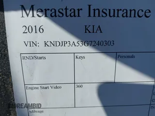 2016 Kia Soul + with VIN KNDJP3A53G7240303, listed as a IAAI auction lot 41948097 with 1 mi miles. Bid and sale history available at carsss.com. Image 9.