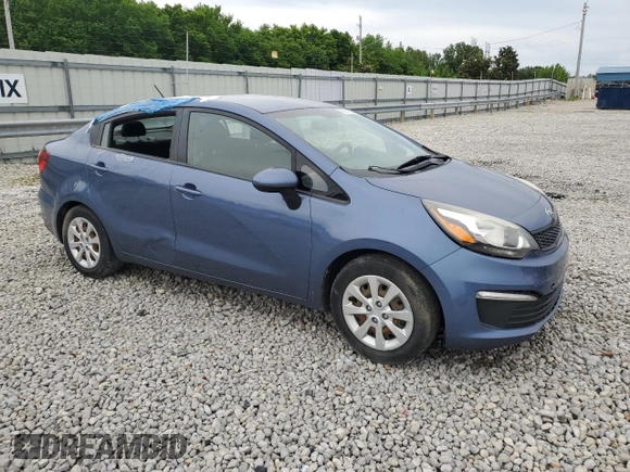 2016 Kia Rio LX with VIN KNADM4A36G6575777, listed as a Copart auction lot 55634255 with Not Provided miles and Clean Title. Bid and sale history available at DreamBid. Image 4.