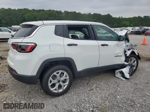2025 Jeep Compass Sport with VIN 3C4NJDAN6ST505776, listed as a Copart auction lot 57025185 with 9,180 mi miles and Salvage title. Bid and sale history available at DreamBid. Image 3.