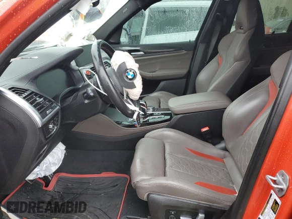 2021 BMW X3 M z VIN 5YMTS0C02M9G31637, wystawiony jako Copart lot #44568295 z przebiegiem Nie podano mil oraz Szkoda całkowita • Salvage title. Historia ofert i sprzedaży dostępna na DreamBid. Obrazek 7.
