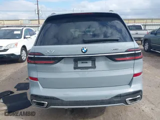 2025 BMW X7 xDrive40i with VIN 5UX23EM01S9W23566, listed as a IAAI auction lot 41490415 with 8,144 mi miles. Bid and sale history available at carsss.com. Image 16.