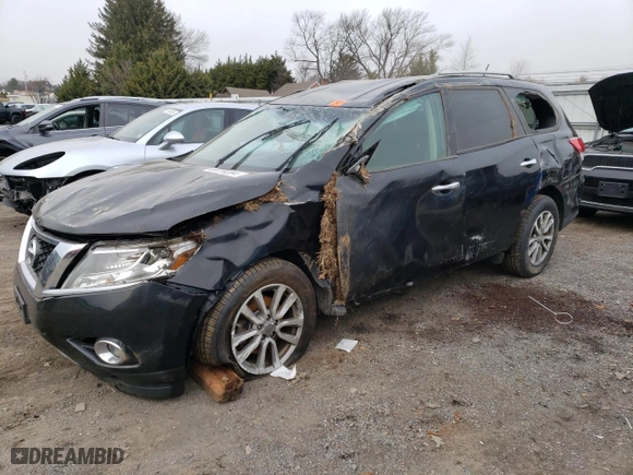 2016 Nissan Pathfinder SL with VIN 5N1AR2MM2GC654392, listed as a Copart auction lot 86700394 with 127,193 mi miles and Salvage Title. Bid and sale history available at carsss.com. Image 1.