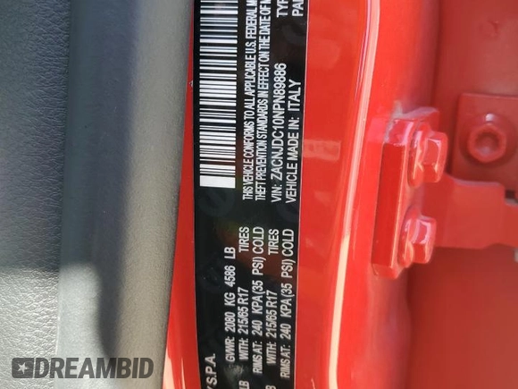 2022 Jeep Renegade Trailhawk with VIN ZACNJDC10NPN89886, listed as a Copart auction lot 59146314 with 24,308 mi miles and Non Repairable. Bid and sale history available at DreamBid. Image 13.
