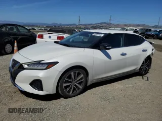 2021 Nissan Maxima SV with VIN 1N4AA6CV9MC515214, listed as a Copart auction lot 56534195 with 52,974 mi miles and Salvage title. Bid and sale history available at DreamBid. Image 1.