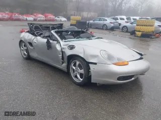2001 Porsche Boxster with VIN WP0CA29801U625359, listed as a IAAI auction lot 39996412 with 1 mi miles. Bid and sale history available at carsss.com. Image 1.