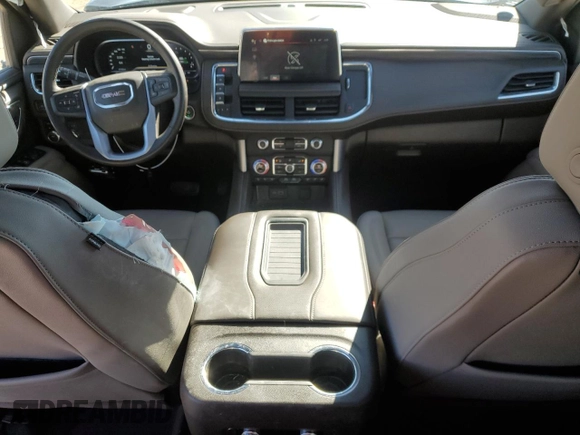 2023 GMC Yukon XL SLT with VIN 1GKS2GKD5PR349418, listed as a Copart auction lot 43635255 with 37,163 mi miles and Salvage Title. Bid and sale history available at DreamBid. Image 8.