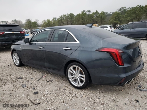 2021 Cadillac CT4 Luxury with VIN 1G6DJ5RK7M0112741, listed as a Copart auction lot 44631945 with 0 mi miles and Salvage Title. Bid and sale history available at carsss.com. Image 2.
