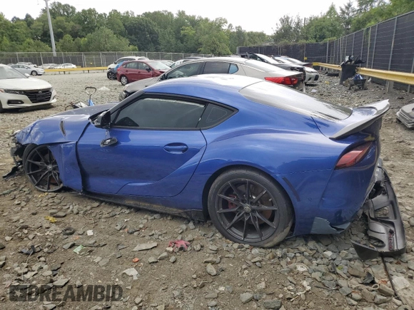 2023 Toyota GR Supra 3.0 with VIN WZ1DB0G02PW060680, listed as a Copart auction lot 66189084 with 0 mi miles and Salvage Title. Bid and sale history available at carsss.com. Image 2.