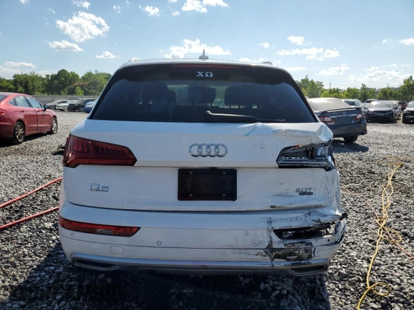 2018 Audi Q5 Premium Plus with VIN WA1BNAFY0J2056212, listed as a Copart auction lot 57996285 with 52,980 mi miles and Salvage title. Bid and sale history available at DreamBid. Image 6.