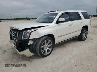 2015 Cadillac Escalade Premium with VIN 1GYS3NKJ7FR728030, listed as a Copart auction lot 61602385 with 203,149 mi miles and Salvage title. Bid and sale history available at DreamBid. Image 1.