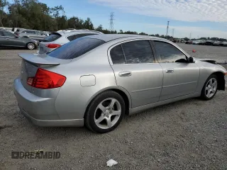2003 Infiniti G35 w/Leather with VIN JNKCV51E93M007966, listed as a Copart auction lot 87690955 with 108,351 mi miles and Salvage Title. Bid and sale history available at carsss.com. Image 3.