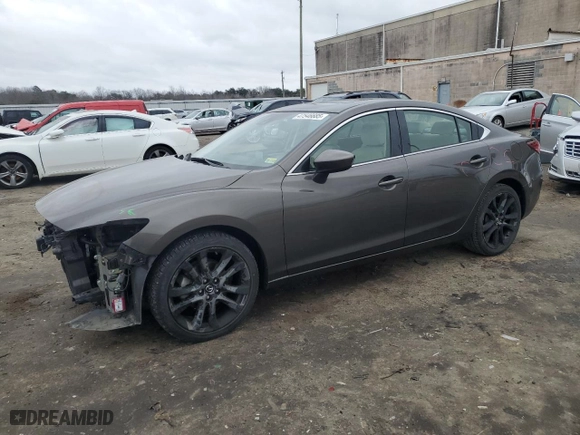 2016 Mazda Mazda6 i Grand Touring with VIN JM1GJ1W55G1449957, listed as a Copart auction lot 47546685 with 76,638 mi miles and Salvage Title. Bid and sale history available at carsss.com. Image 1.