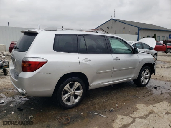 2010 Toyota Highlander Sport with VIN 5TDEK3EHXAS004085, listed as a Copart auction lot 80378414 with 240,530 mi miles and Non Repairable. Bid and sale history available at carsss.com. Image 3.