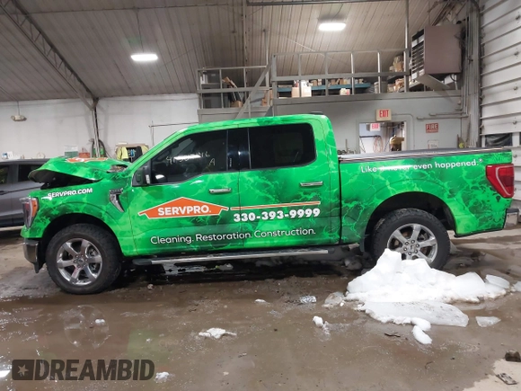 2023 Ford F-150 XL with VIN 1FTFW1ED8PFA30462, listed as a IAAI auction lot 41587146 with 64,833 mi miles. Bid and sale history available at carsss.com. Image 14.