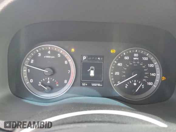 2016 Hyundai Tucson Sport with VIN KM8J33A22GU251291, listed as a Copart auction lot 52019285 with 120,218 mi miles and Salvage Title. Bid and sale history available at carsss.com. Image 9.
