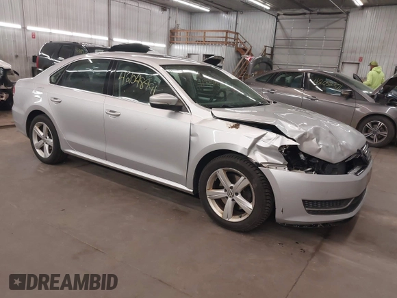 2013 Volkswagen Passat SE with VIN 1VWBH7A39DC145297, listed as a IAAI auction lot 42048991 with 146,897 mi miles and . Bid and sale history available at DreamBid. Image 1.