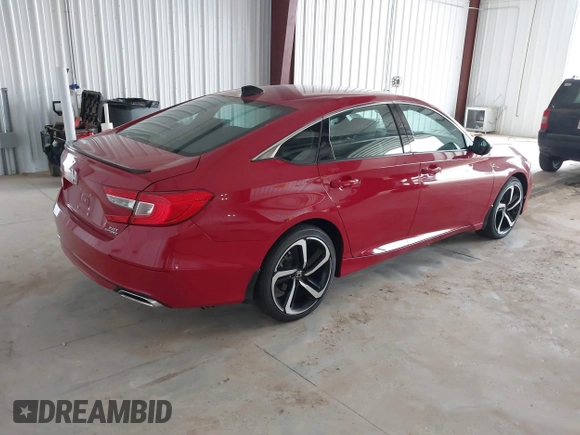2021 Honda Accord Sport with VIN 1HGCV2F39MA033172, listed as a IAAI auction lot 41913871 with 39,249 mi miles and . Bid and sale history available at DreamBid. Image 4.