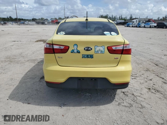 2016 Kia Rio LX with VIN KNADM4A35G6539630, listed as a Copart auction lot 65754674 with 87,478 mi miles and Salvage Title. Bid and sale history available at DreamBid. Image 6.