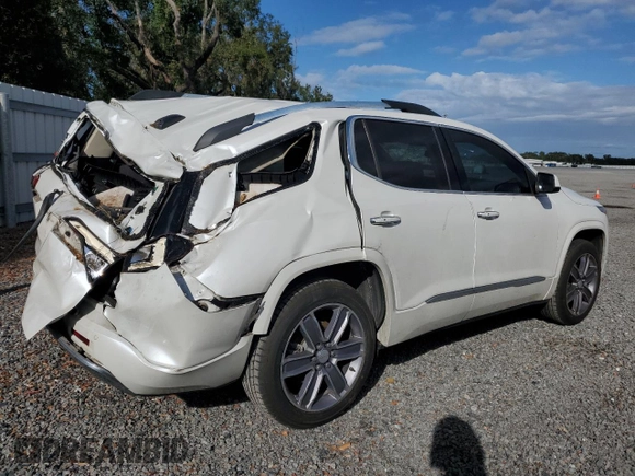 2017 GMC Acadia Denali with VIN 1GKKNPLS8HZ195101, listed as a Copart auction lot 46375685 with Not Provided miles and Salvage Title. Bid and sale history available at DreamBid. Image 3.