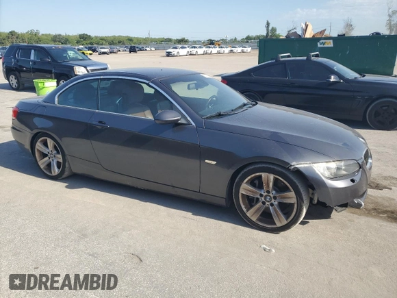 2007 BMW 3 Series 335i with VIN WBAWL73597PX50397, listed as a Copart auction lot 57221765 with 124,787 mi miles and Salvage title. Bid and sale history available at DreamBid. Image 4.