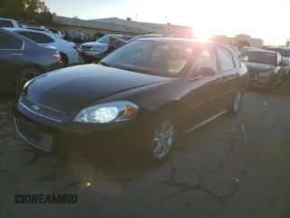 2013 Chevrolet Impala LS with VIN 2G1WF5E30D1256537, listed as a Copart auction lot 43875705 with 142,452 mi miles and Salvage Title. Bid and sale history available at DreamBid. Image 1.