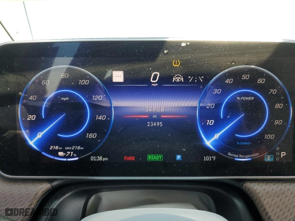2023 Mercedes-Benz EQE with VIN W1KEG1CBXPF032584, listed as a Copart auction lot 74325314 with 23,495 mi miles and Salvage Title. Bid and sale history available at carsss.com. Image 9.