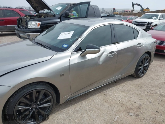 2023 Lexus IS with VIN JTHBZ1B23P5070686, listed as a IAAI auction lot 41784402 with 18,400 mi miles. Bid and sale history available at carsss.com. Image 17.