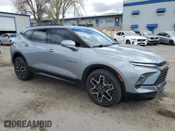 2023 Chevrolet Blazer RS with VIN 3GNKBKRS9PS222081, listed as a Copart auction lot 48617805 with 52,079 mi miles and Salvage title. Bid and sale history available at DreamBid. Image 4.