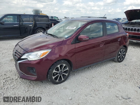 2023 Mitsubishi Mirage Black Edition with VIN ML32AWHJ7PH007192, listed as a Copart auction lot 54978395 with 25,065 mi miles and Clean title. Bid and sale history available at DreamBid. Image 1.