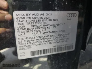 2022 Audi Q3 S line Premium Plus with VIN WA1EECF38N1031146, listed as a Copart auction lot 49440835 with 55,161 mi miles and Salvage Title. Bid and sale history available at carsss.com. Image 14.