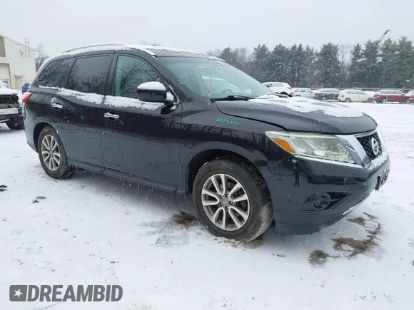 2014 Nissan Pathfinder S z VIN 5N1AR2MM7EC727589, wystawiony jako IAAI lot #41360143 z przebiegiem 76 268 mil mil oraz . Historia ofert i sprzedaży dostępna na DreamBid. Obrazek 1.
