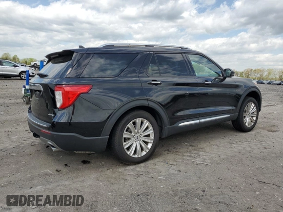 2022 Ford Explorer Limited with VIN 1FMSK8FH1NGB65774, listed as a Copart auction lot 53187045 with 18,464 mi miles and Salvage title. Bid and sale history available at DreamBid. Image 3.