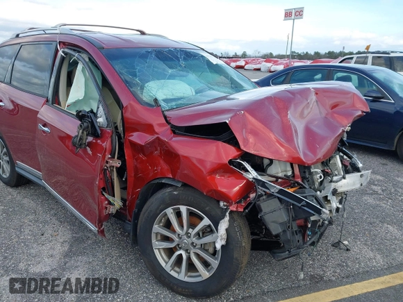 2015 Nissan Pathfinder SV with VIN 5N1AR2MN9FC625169, listed as a IAAI auction lot 40940937 with 68,555 mi miles and . Bid and sale history available at DreamBid. Image 6.