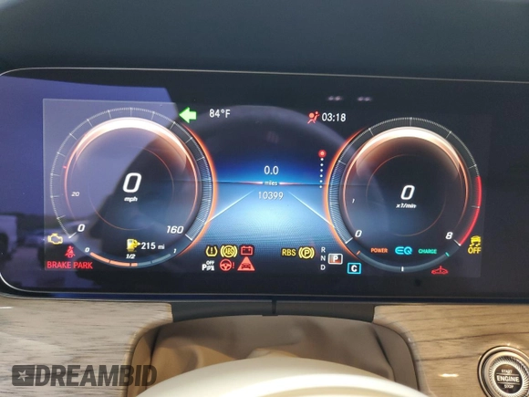 2021 Mercedes-Benz E 450 with VIN W1K1K5JB5MF164686, listed as a Copart auction lot 71977664 with 10,399 mi miles and Salvage title. Bid and sale history available at DreamBid. Image 9.
