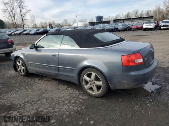 2005 Audi A4 1.8T with VIN WAUAC48H85K004271, listed as a Copart auction lot 46900405 with 186,470 mi miles and Salvage Title. Bid and sale history available at carsss.com. Image 2.
