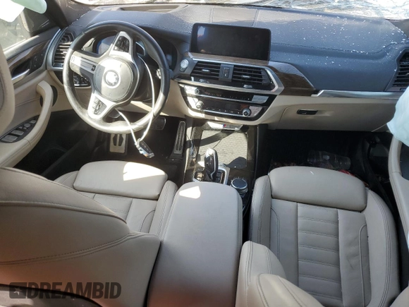 2021 BMW X3 M40i with VIN 5UXTY9C09M9E61321, listed as a Copart auction lot 44116045 with 0 mi miles and Salvage Title. Bid and sale history available at carsss.com. Image 8.