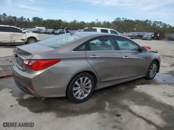 2014 Hyundai Sonata SE with VIN 5NPEC4AC6EH831591, listed as a Copart auction lot 43013115 with 143,327 mi miles and Salvage Title. Bid and sale history available at carsss.com. Image 3.
