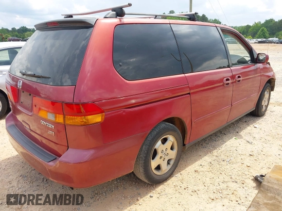 2002 Honda Odyssey EX with VIN 5FNRL18612B028570, listed as a IAAI auction lot 42491201 with 203,401 mi miles and . Bid and sale history available at DreamBid. Image 4.