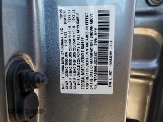 2020 Honda CR-V Touring with VIN 7FART6H96LE023197, listed as a Copart auction lot 55834495 with 18,779 mi miles and Salvage title. Bid and sale history available at DreamBid. Image 13.