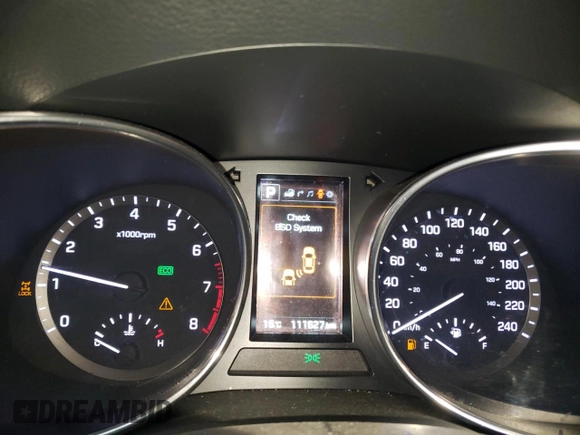 2017 Hyundai Santa Fe 2.0T z VIN 5XYZUDLA3HG456149, wystawiony jako Copart lot #37585923 z przebiegiem 111 627 mil mil oraz Szkoda całkowita • Salvage title. Historia ofert i sprzedaży dostępna na DreamBid. Obrazek 9.