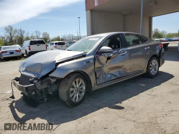 2018 Kia Optima LX with VIN 5XXGT4L31JG256909, listed as a Copart auction lot 54837355 with 87,900 mi miles and Clean title. Bid and sale history available at DreamBid. Image 1.