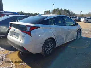 2020 Toyota Prius LE with VIN JTDL9RFU5L3014612, listed as a IAAI auction lot 41366027 with 50,153 mi miles and . Bid and sale history available at DreamBid. Image 4.