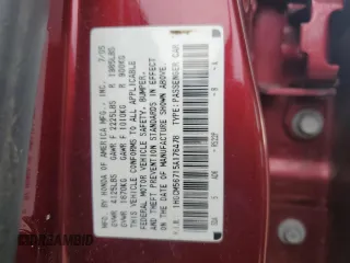 2005 Honda Accord EX z VIN 1HGCM56715A176478, wystawiony jako Copart lot #55135925 z przebiegiem 119 306 mil mil oraz Szkody całkowita. Historia ofert i sprzedaży dostępna na DreamBid. Obrazek 12.
