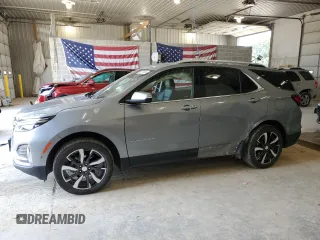 2023 Chevrolet Equinox Premier with VIN 3GNAXXEG2PL181900, listed as a Copart auction lot 59874185 with 10,544 mi miles and Salvage title. Bid and sale history available at DreamBid. Image 1.