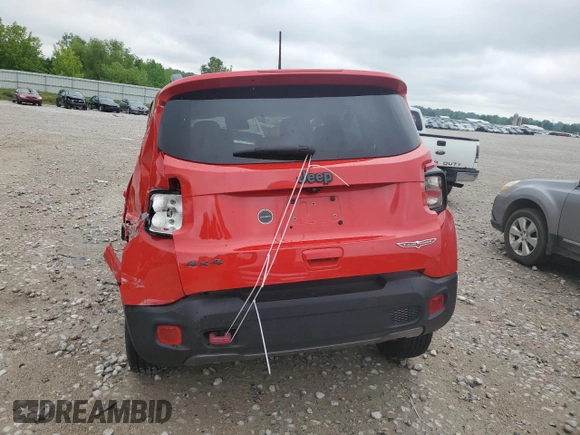 2020 Jeep Renegade Trailhawk с VIN ZACNJBC17LPM03536, выставлен на аукционе Copart как лот 59369535 с пробегом Не указан миль и На запчасти • Non repairable. История ставок и продаж доступна на DreamBid. Изображение 6.
